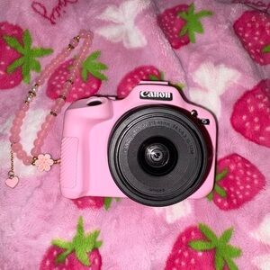 Canon Pink Digital Camera with Lens